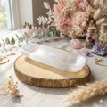 Selenite Bowl Rectangle Slim for Cleansing & Recharge Crystal