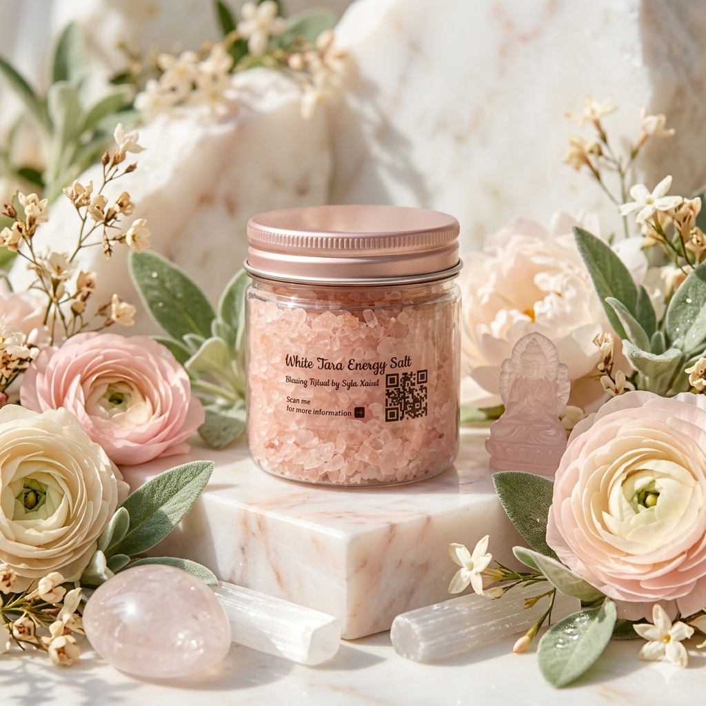 White Tara Energy Salt - Blessing Ritual by Syla Noirel