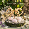 Citrine with Rose Quartz Base Crystal Tree
