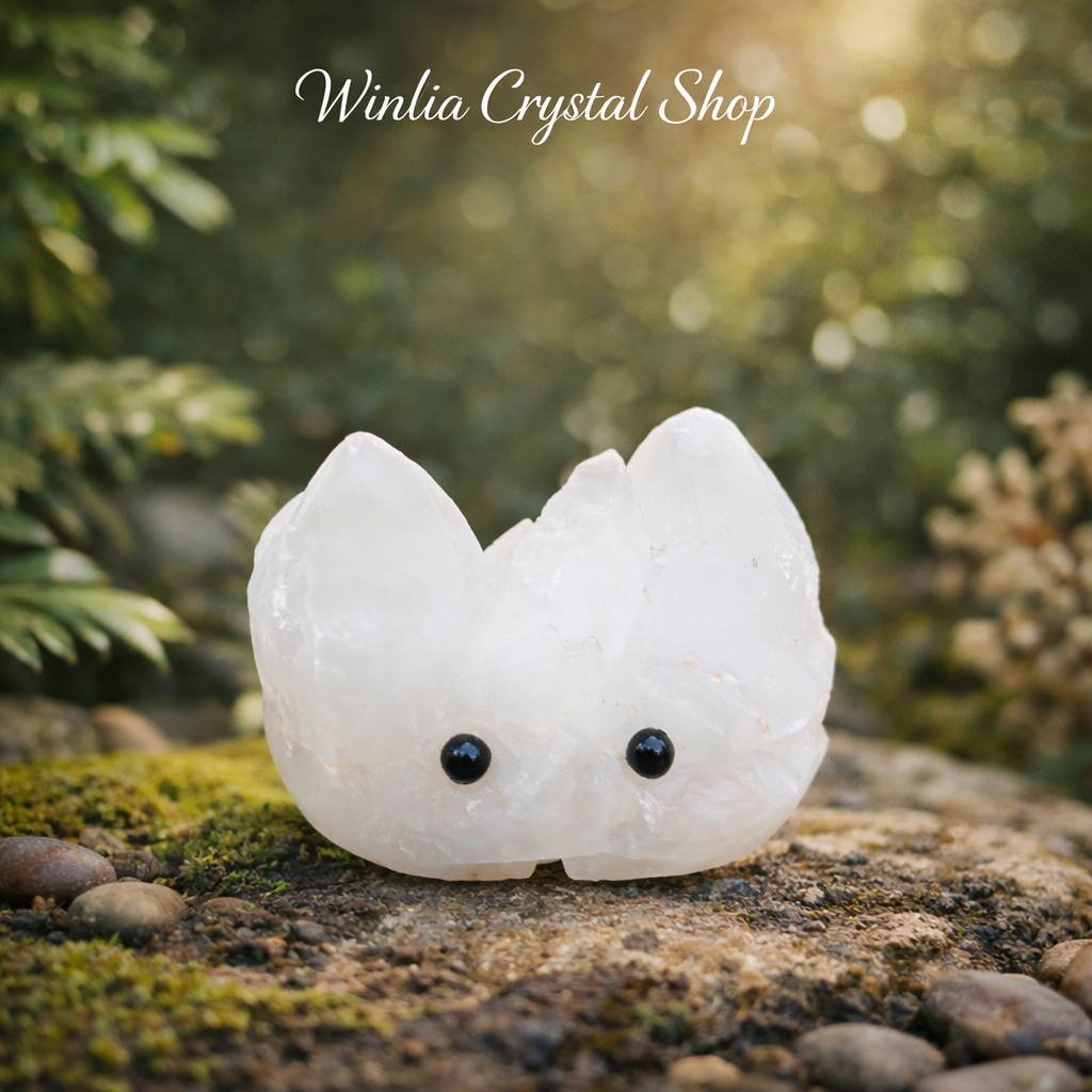 Clear Quartz Hedgie Crystal Pet Rock C0103