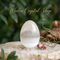 Selenite Egg Shape for Cleansing & Recharge Crystal