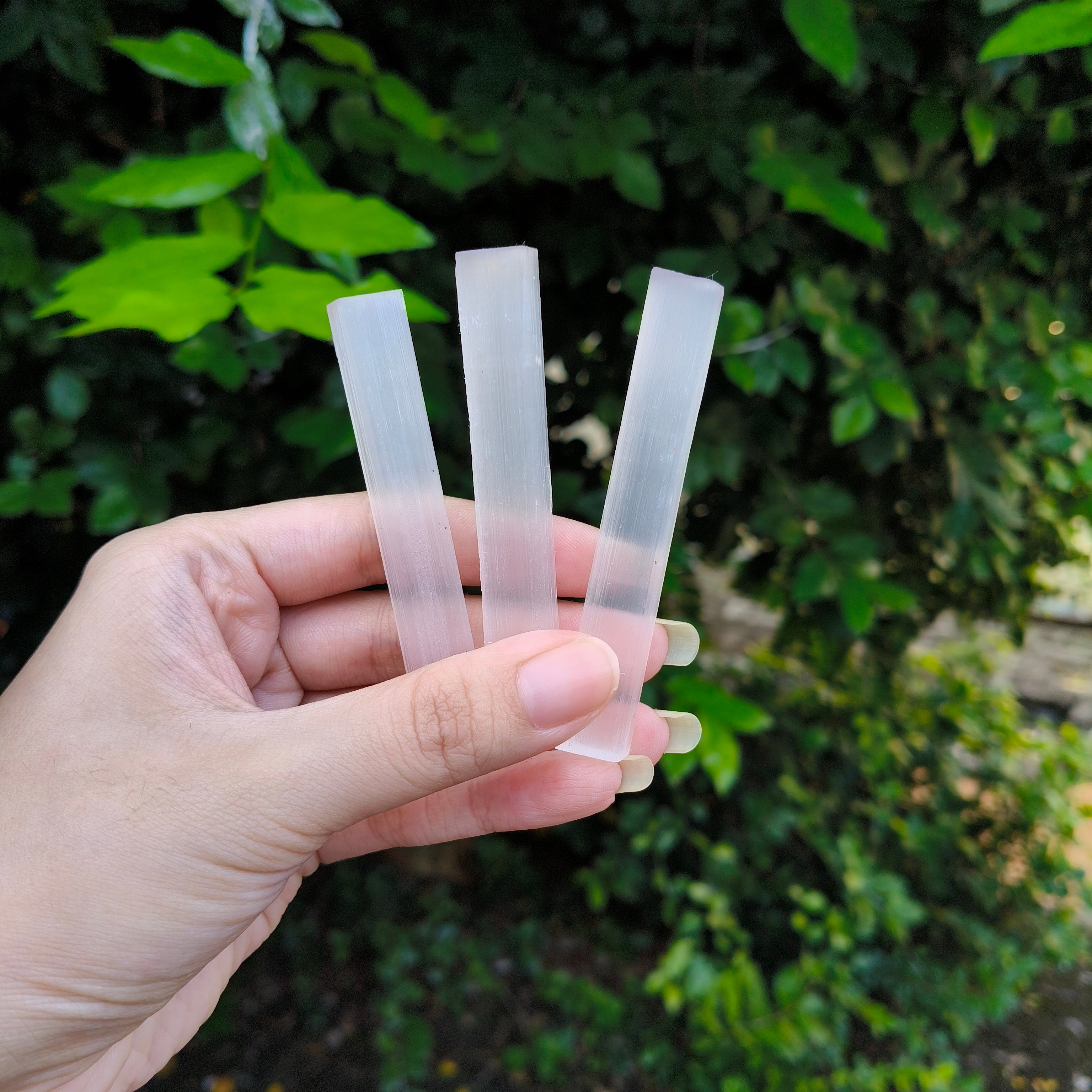 Selenite Stick Glossy 7cm Morocco for Cleansing & Recharge